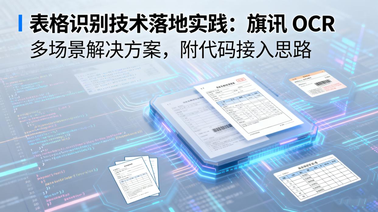 旗讯OCR表格识别技术应用于多种行业场景的示意图